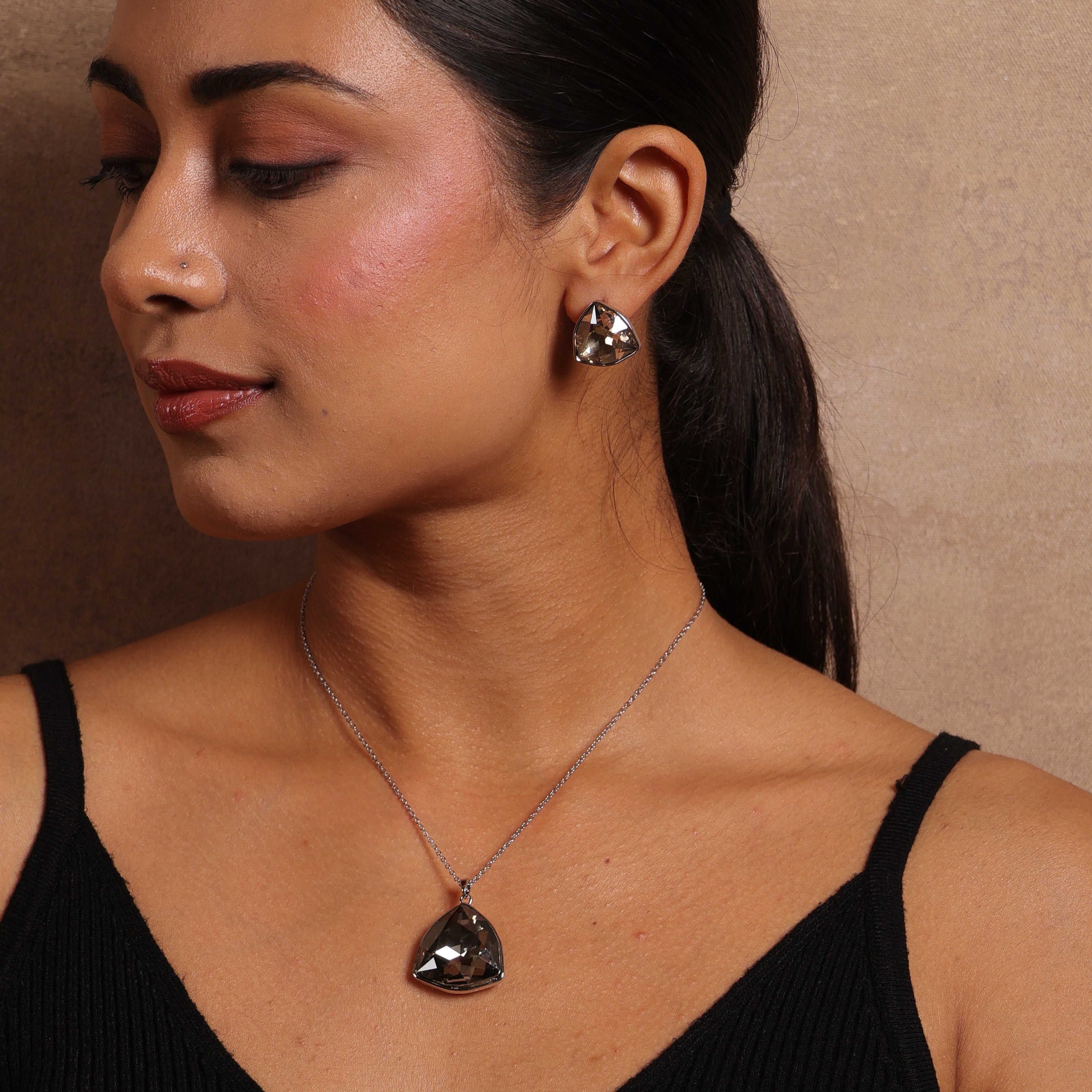 Charcoal Crystal pendant