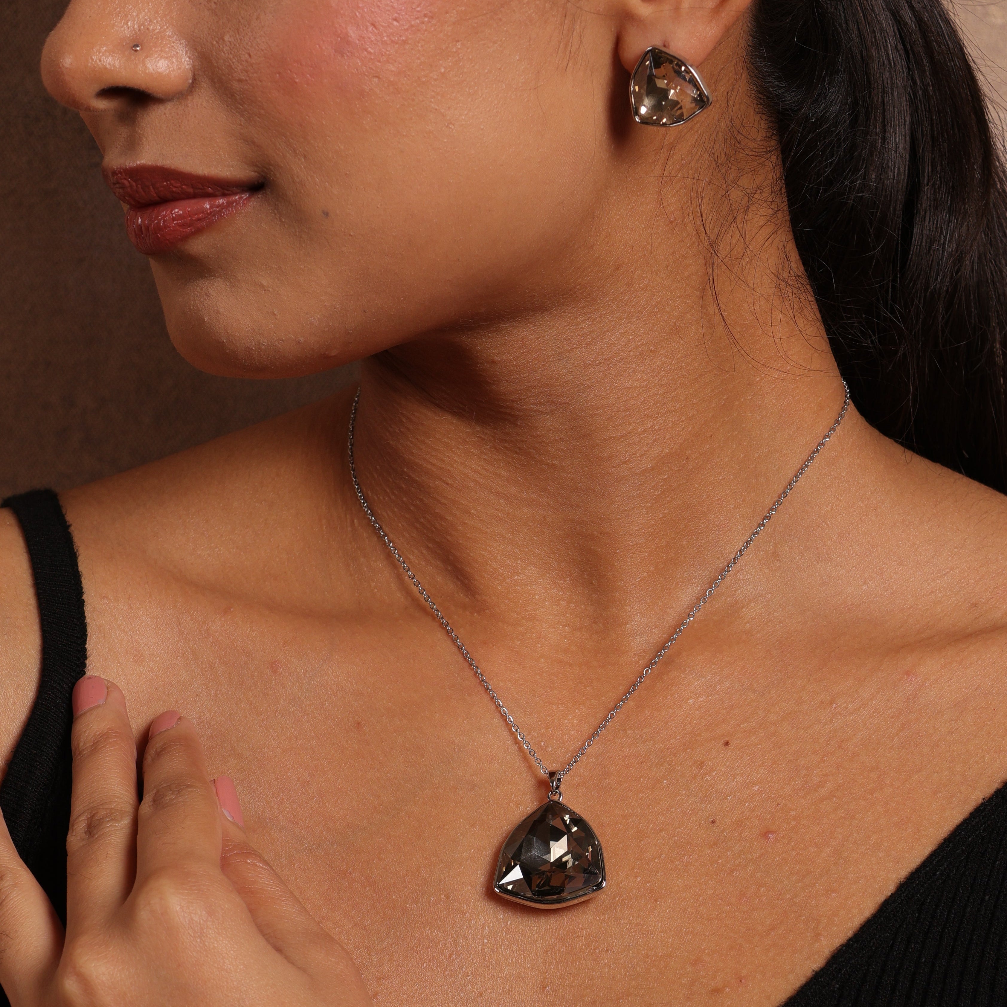Charcoal Crystal pendant