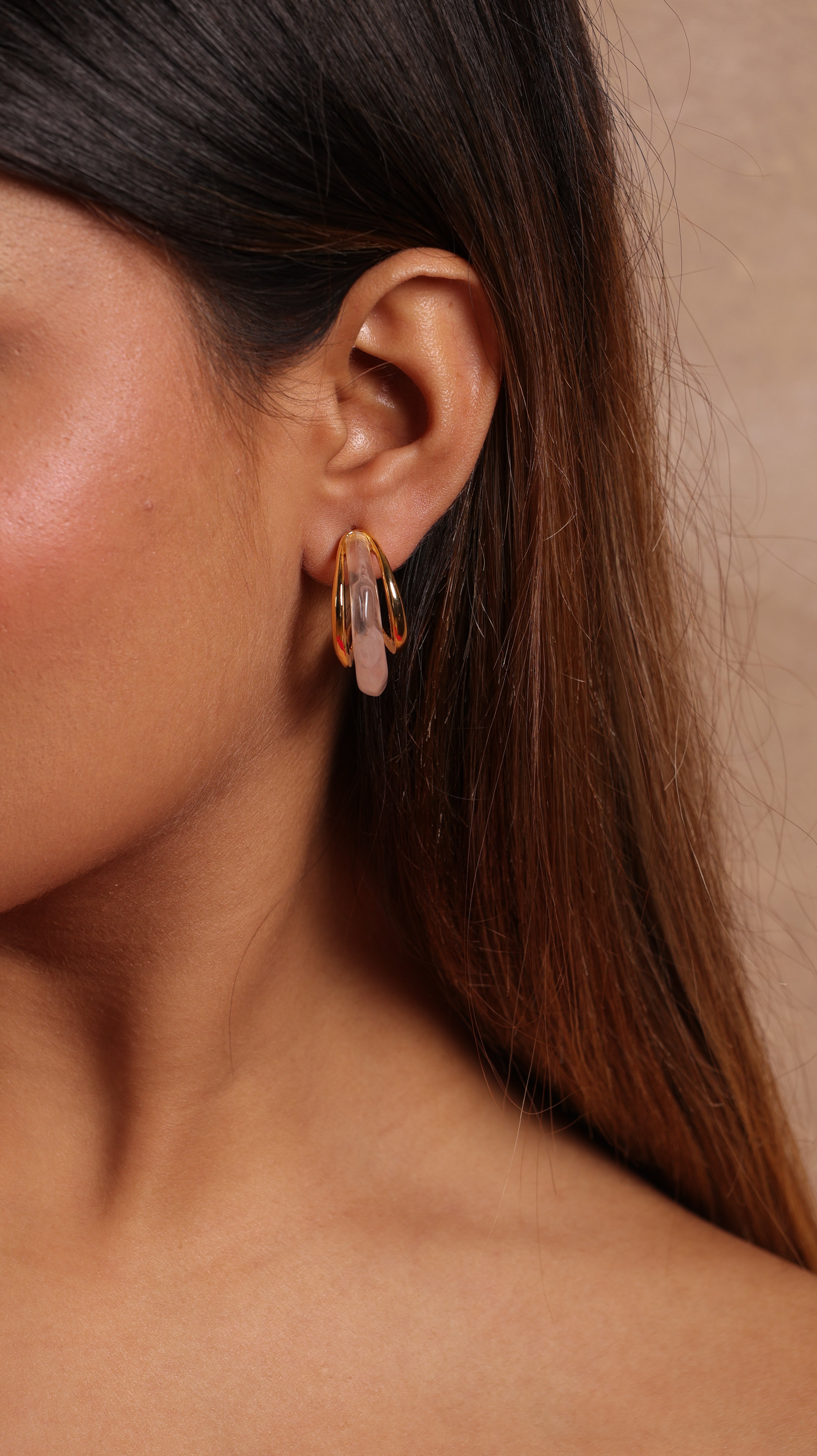 Pink Layered Raisin Hoops