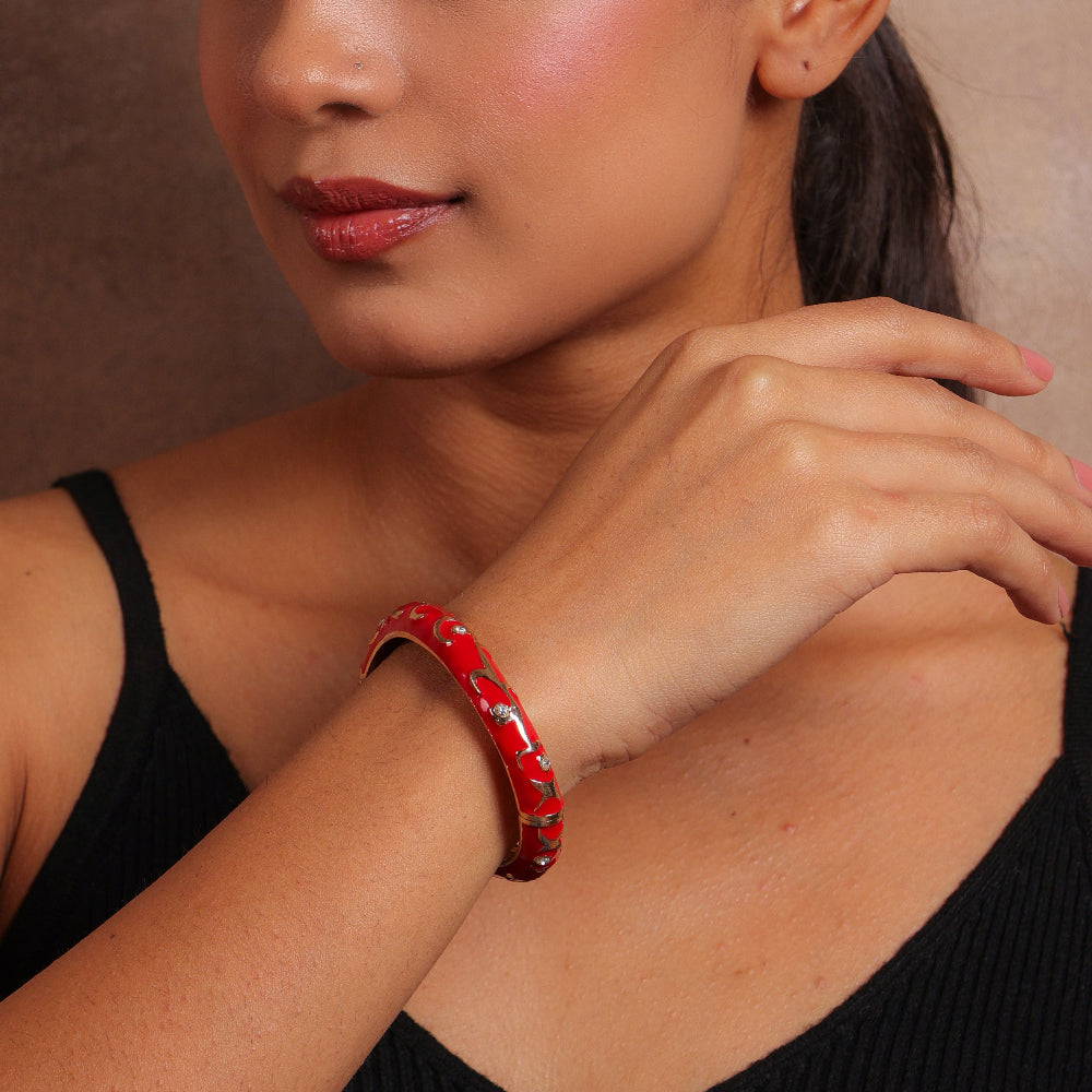 Meenakari Bracelet (Red)