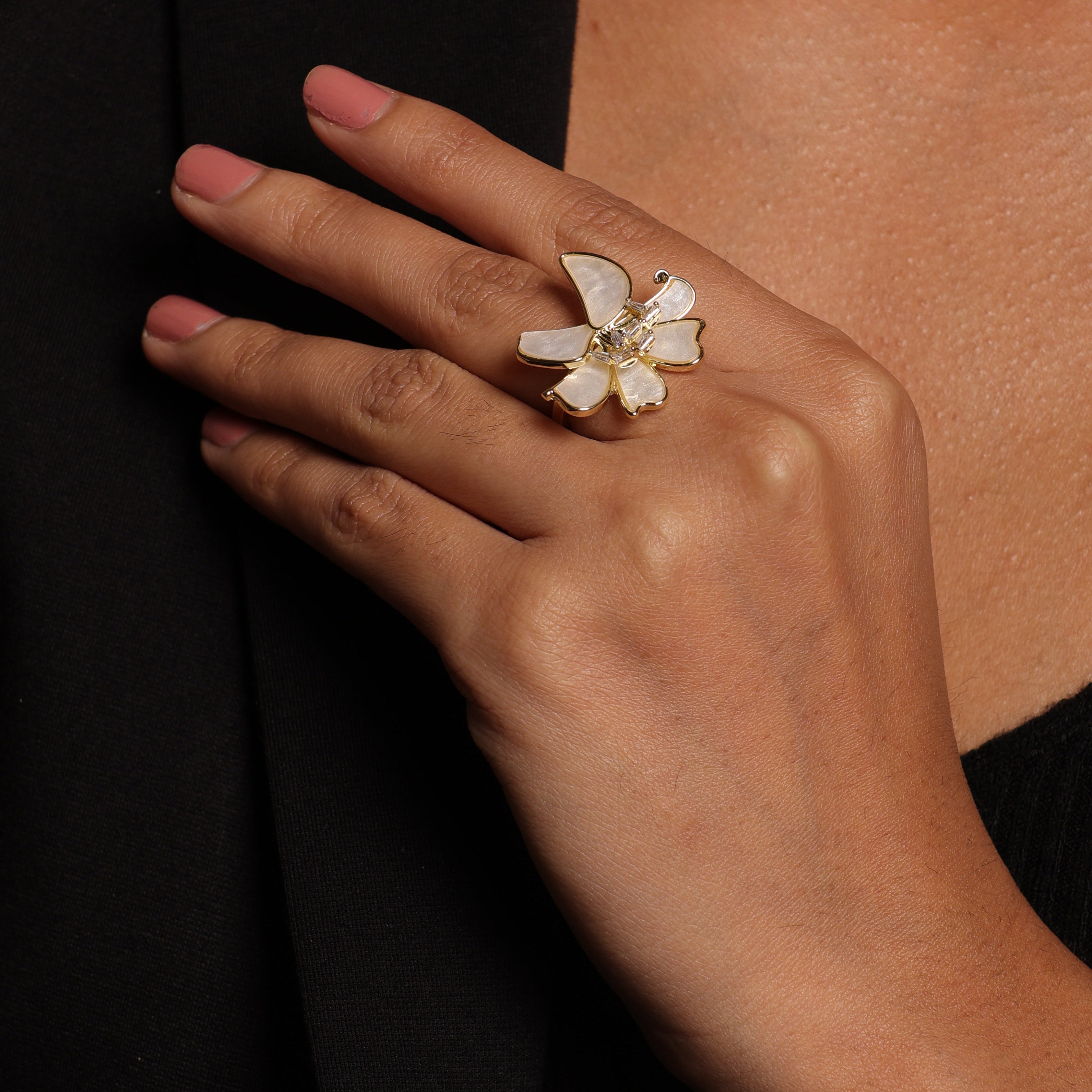 Orchid Bloom Statement Ring