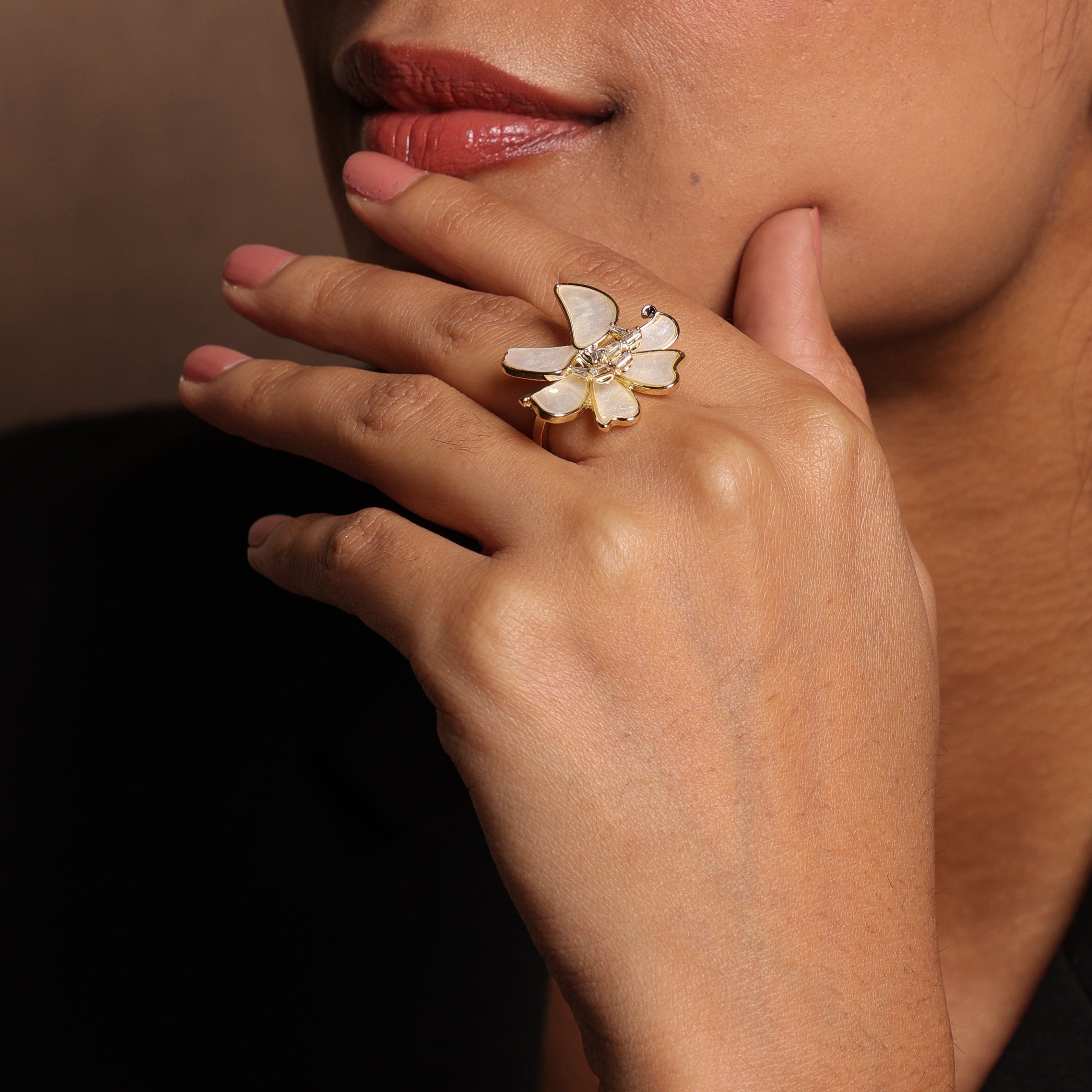 Orchid Bloom Statement Ring