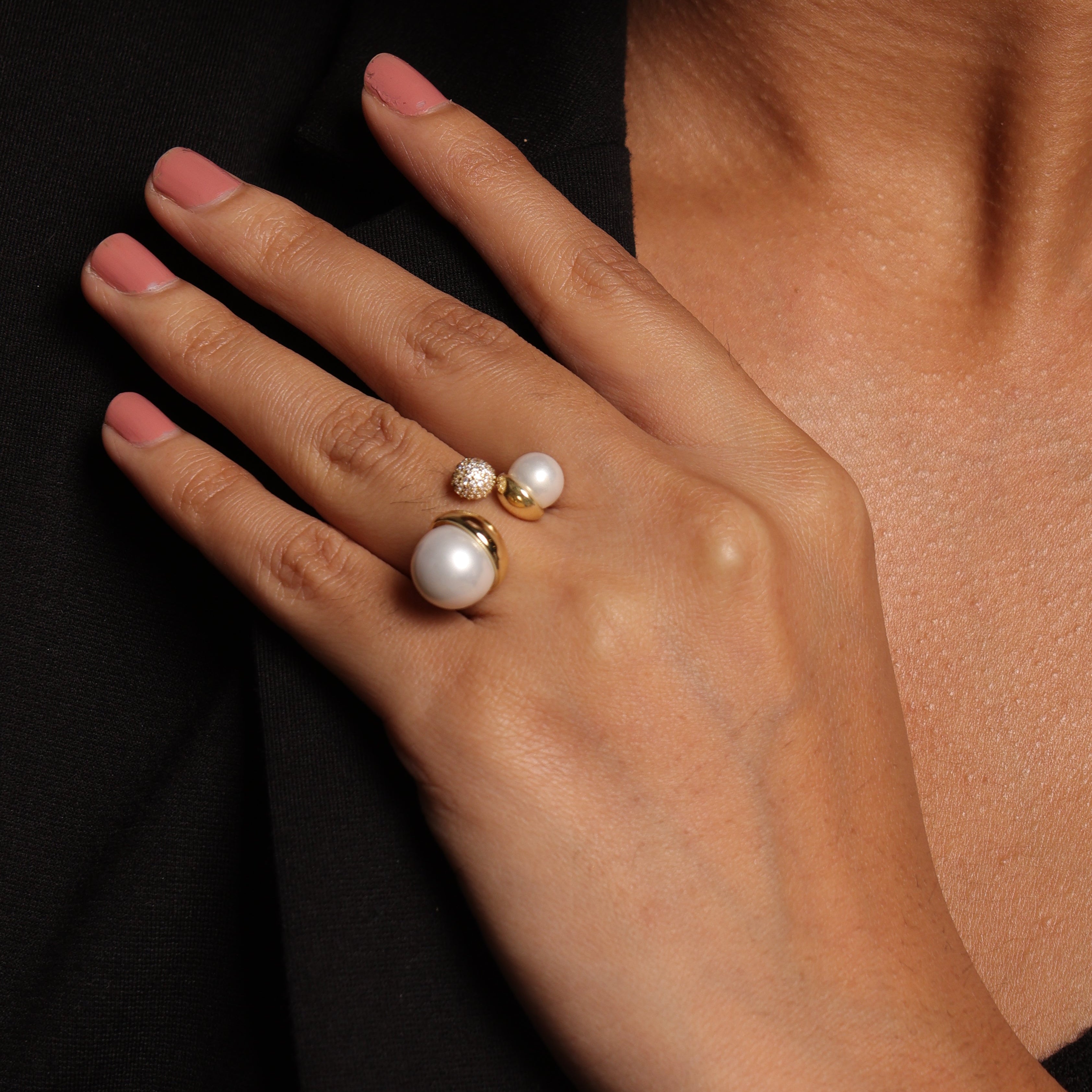 Pearl Radiance Duo Ring