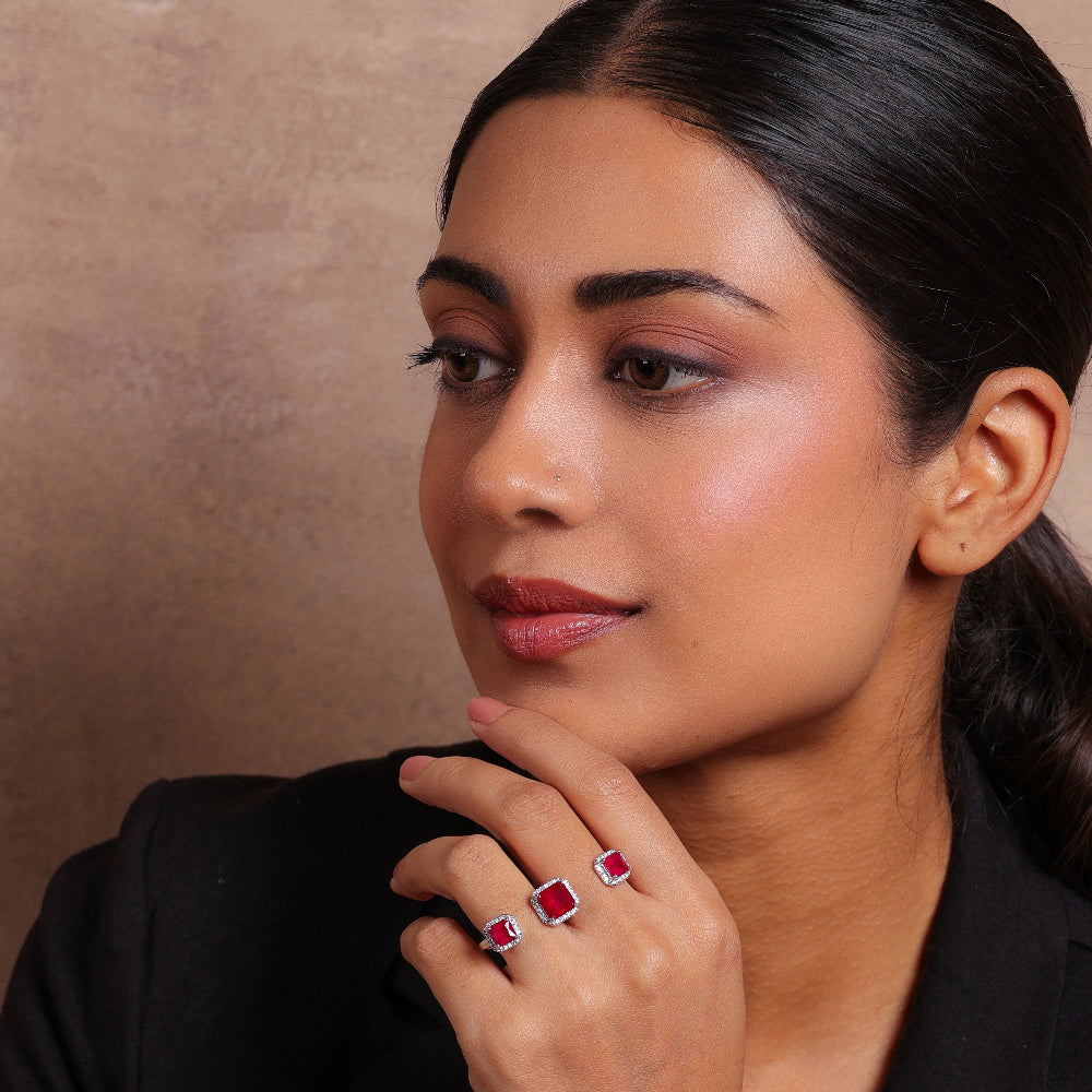 Ruby Luxe Double-Finger Ring