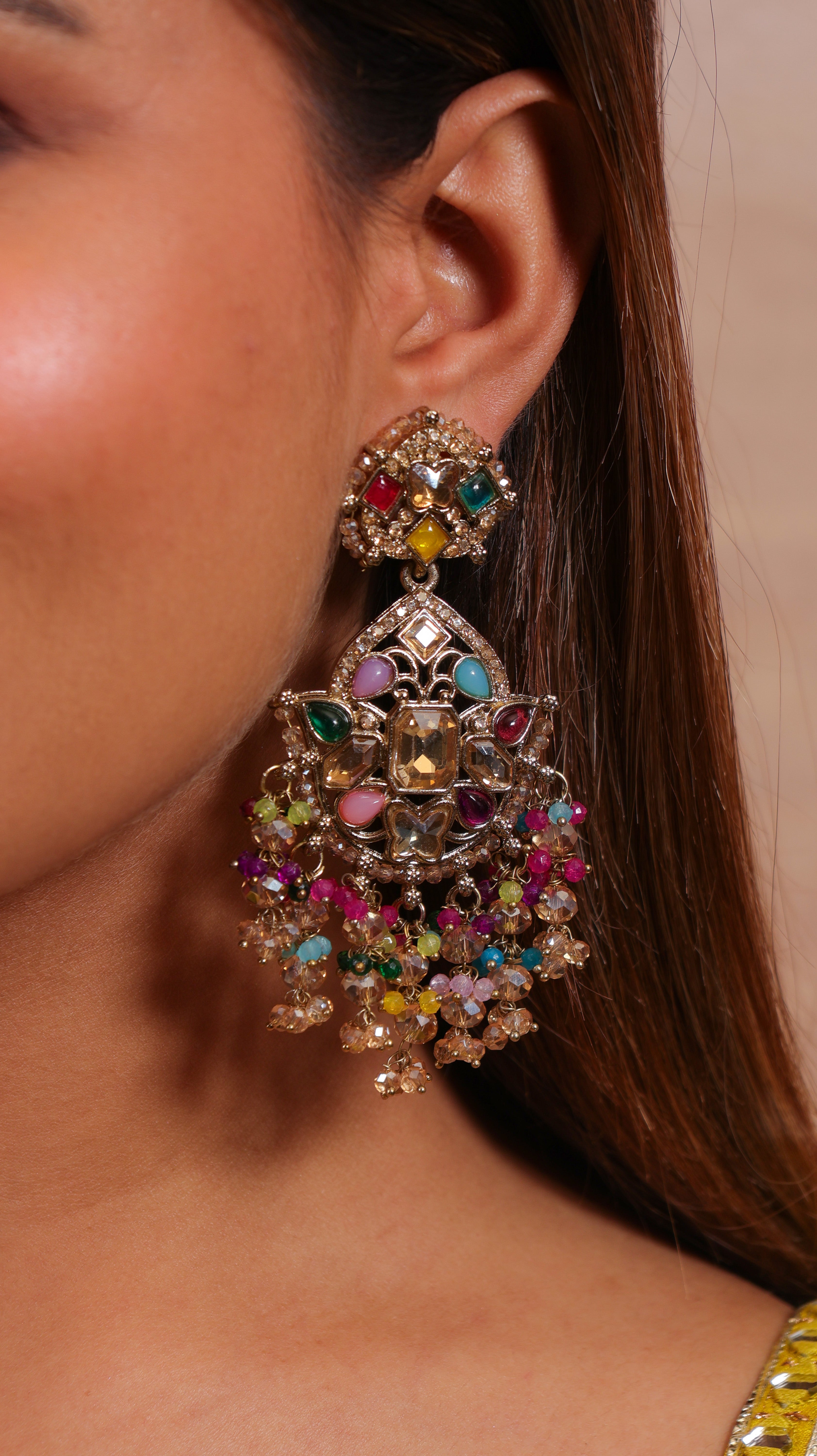 Multi-color Jharna Earrings