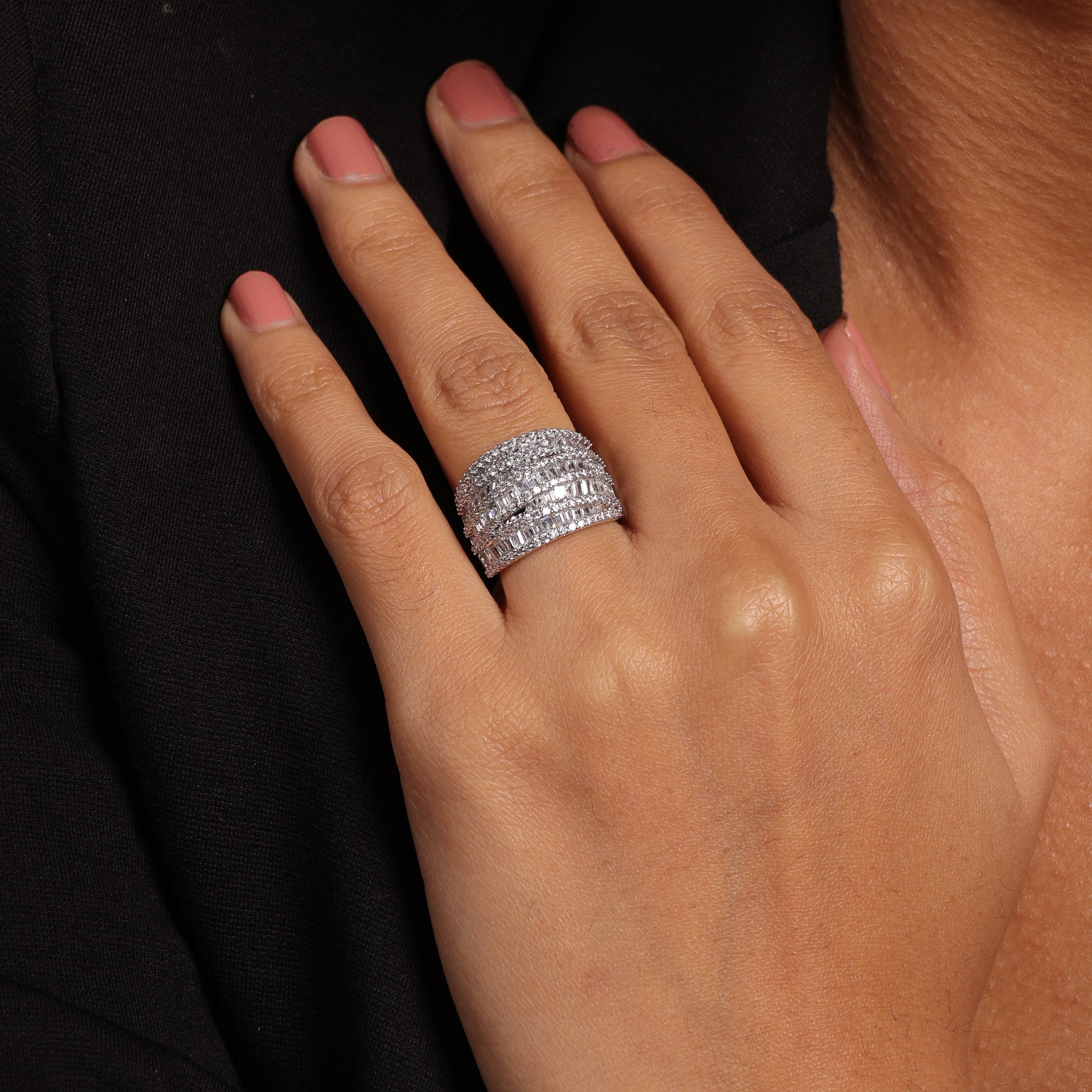 Pavé Dome Cocktail Ring