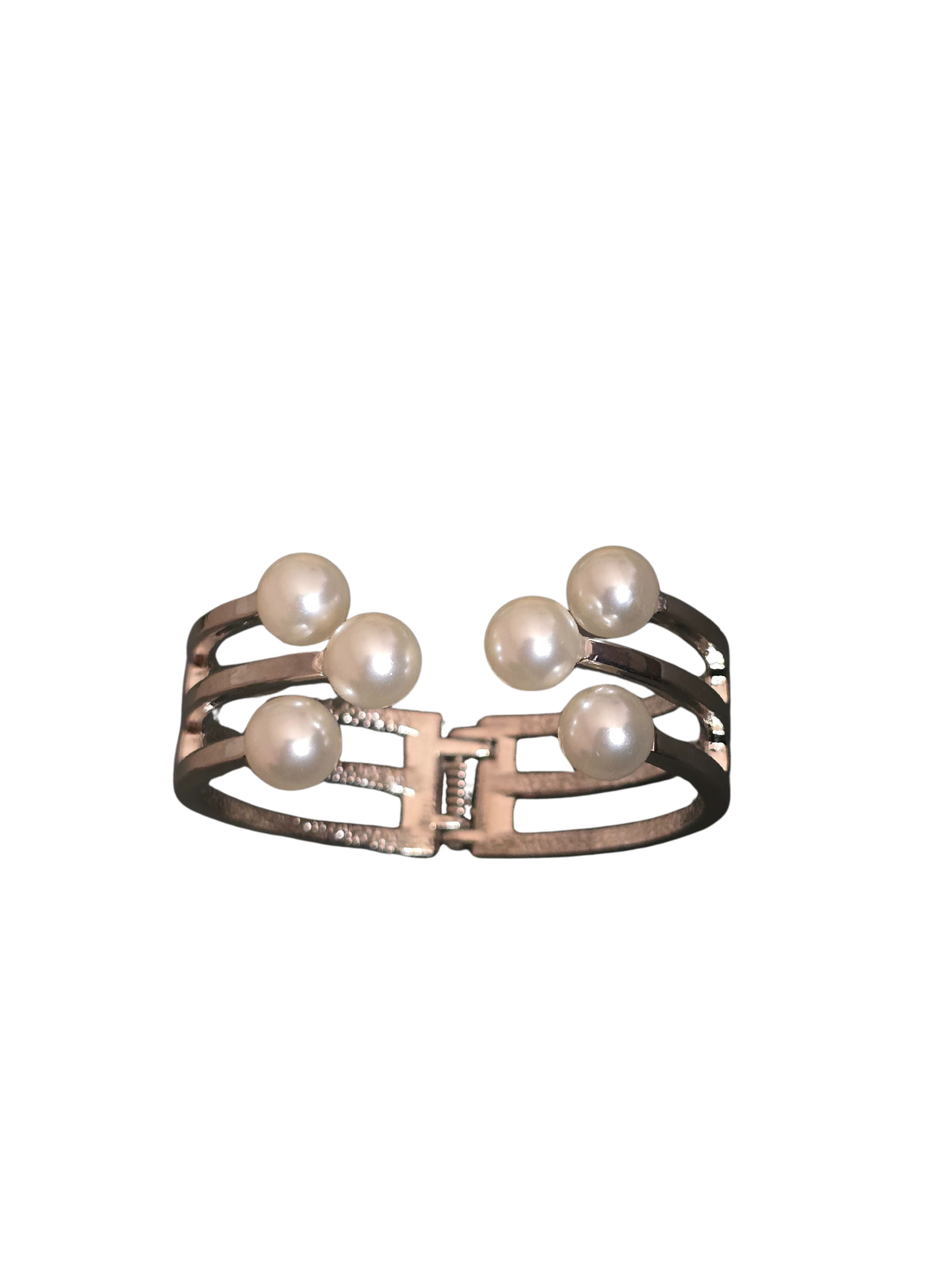 Silver Pearl Cascade Bracelet