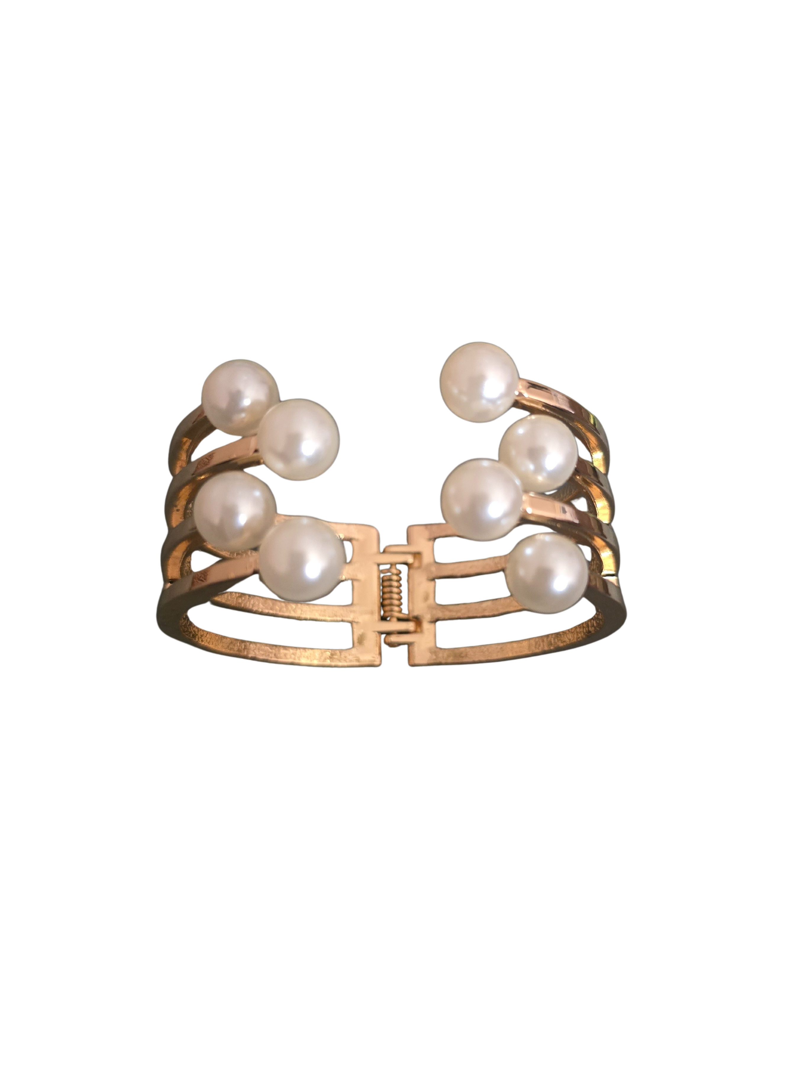 Gold Pearl Cascade Bracelet