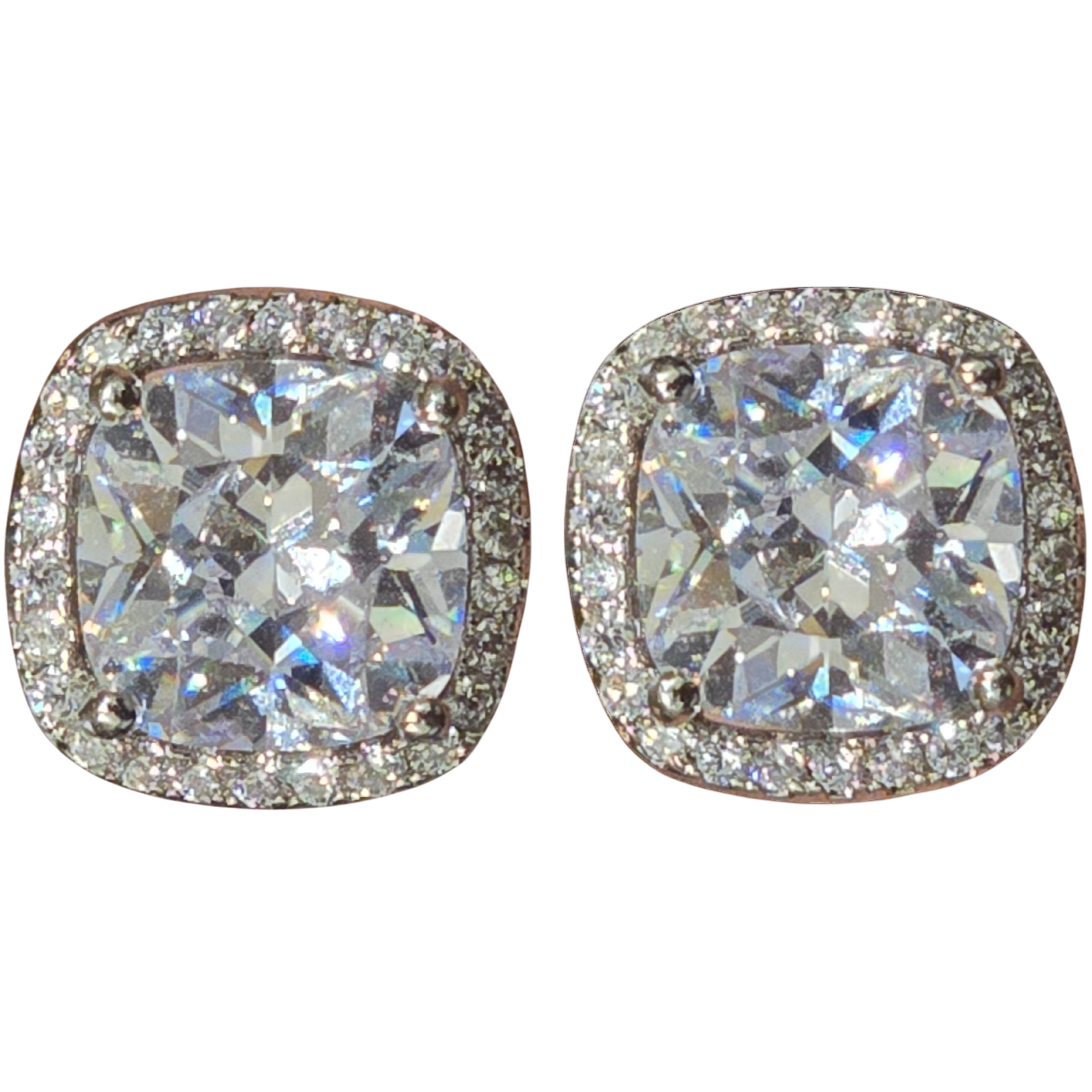 Square Jacket Platinum Solitaire Stud