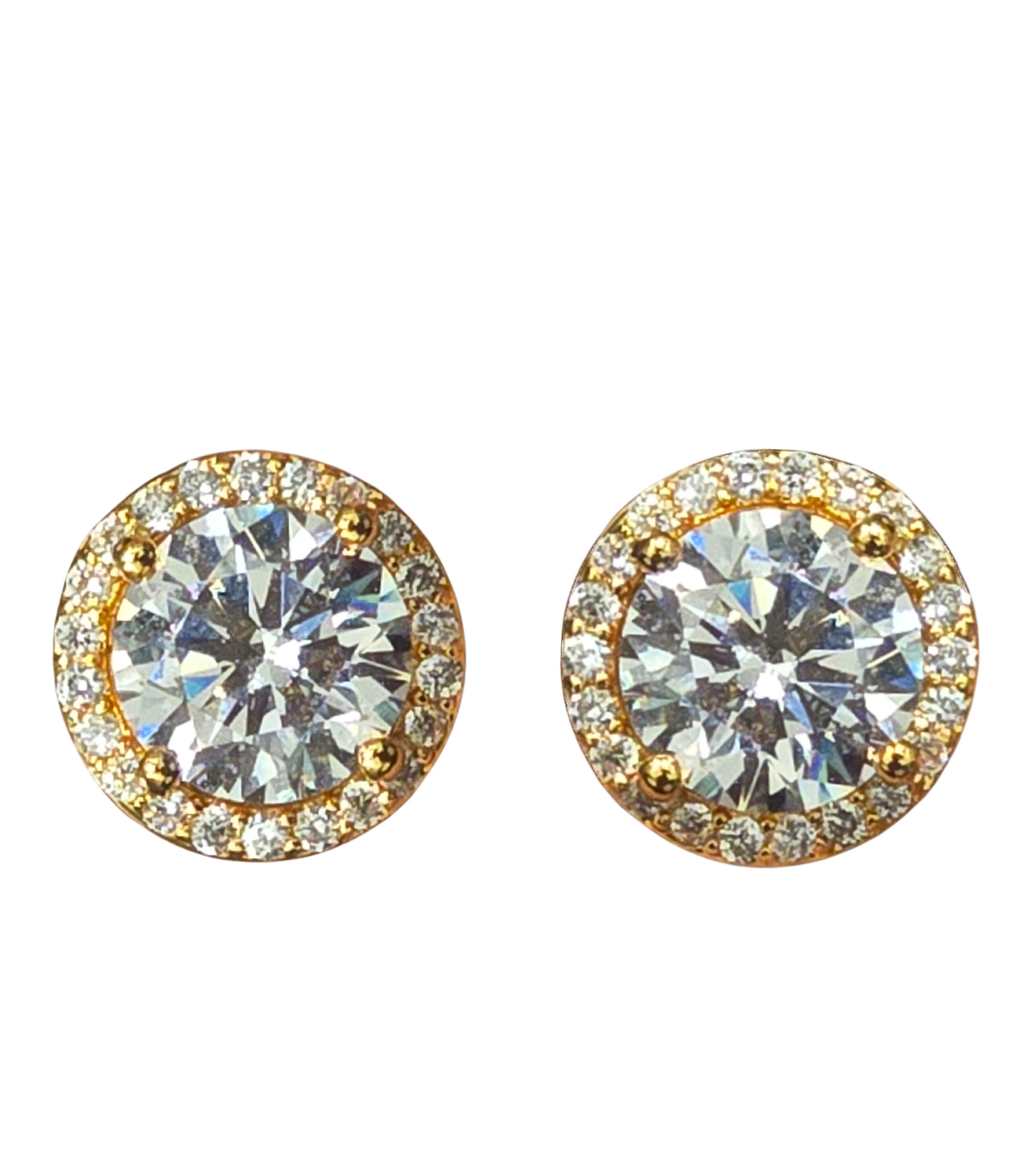 Round Jacket Gold Solitaire Stud