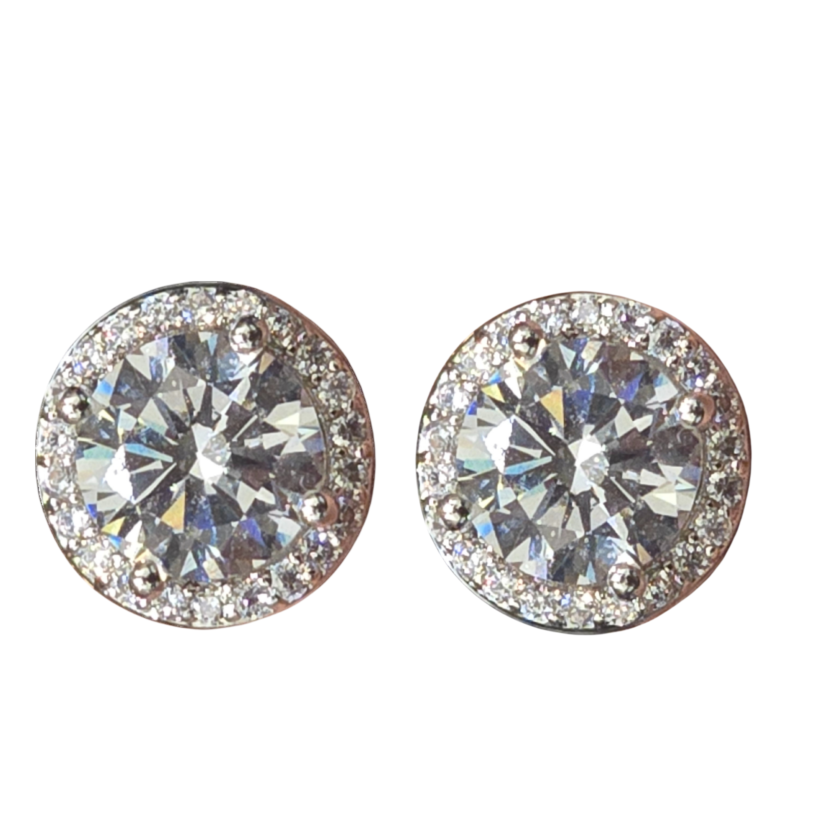 Round Jacket Platinum Solitaire Stud