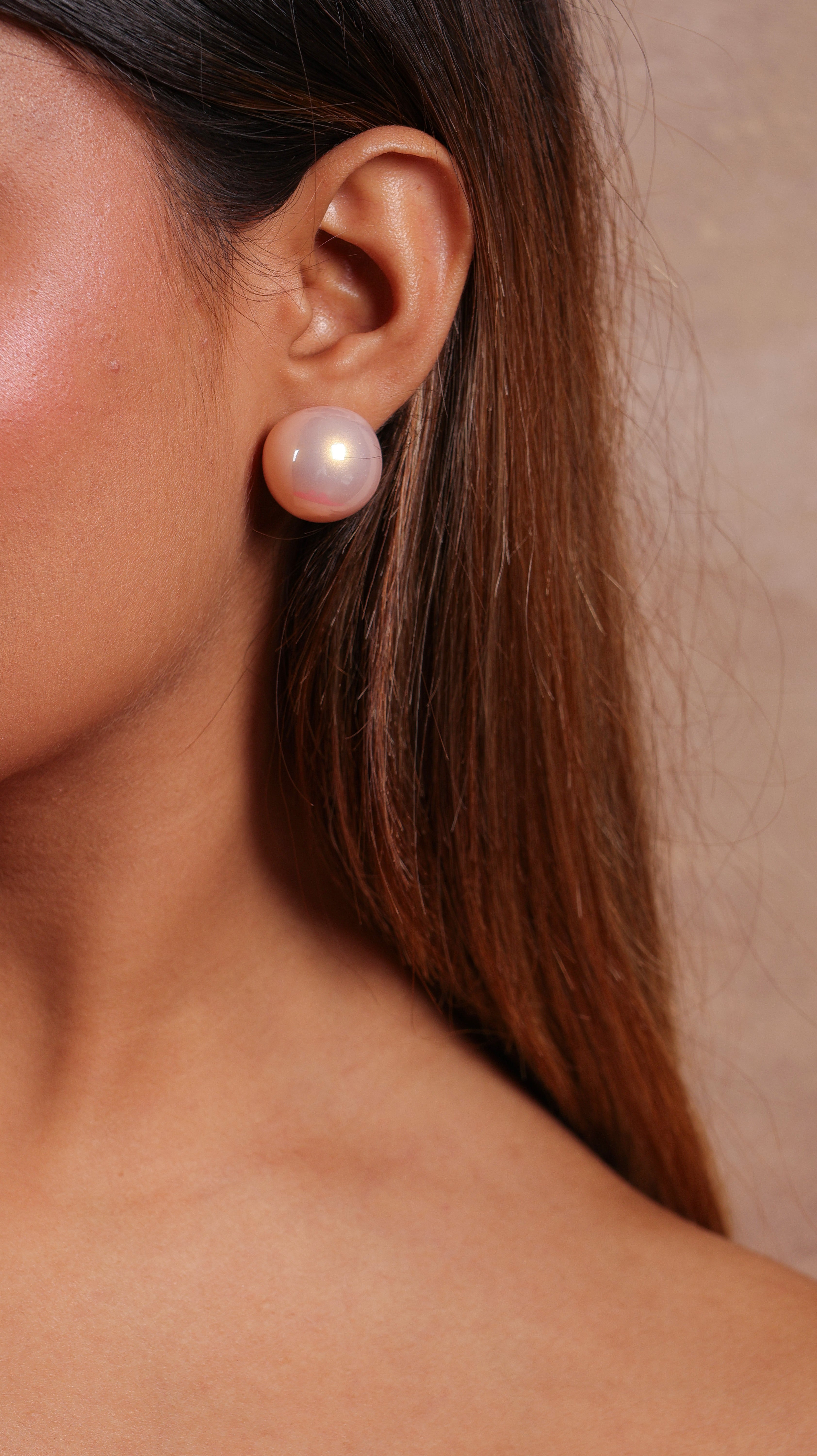 Pink Pearl Studs