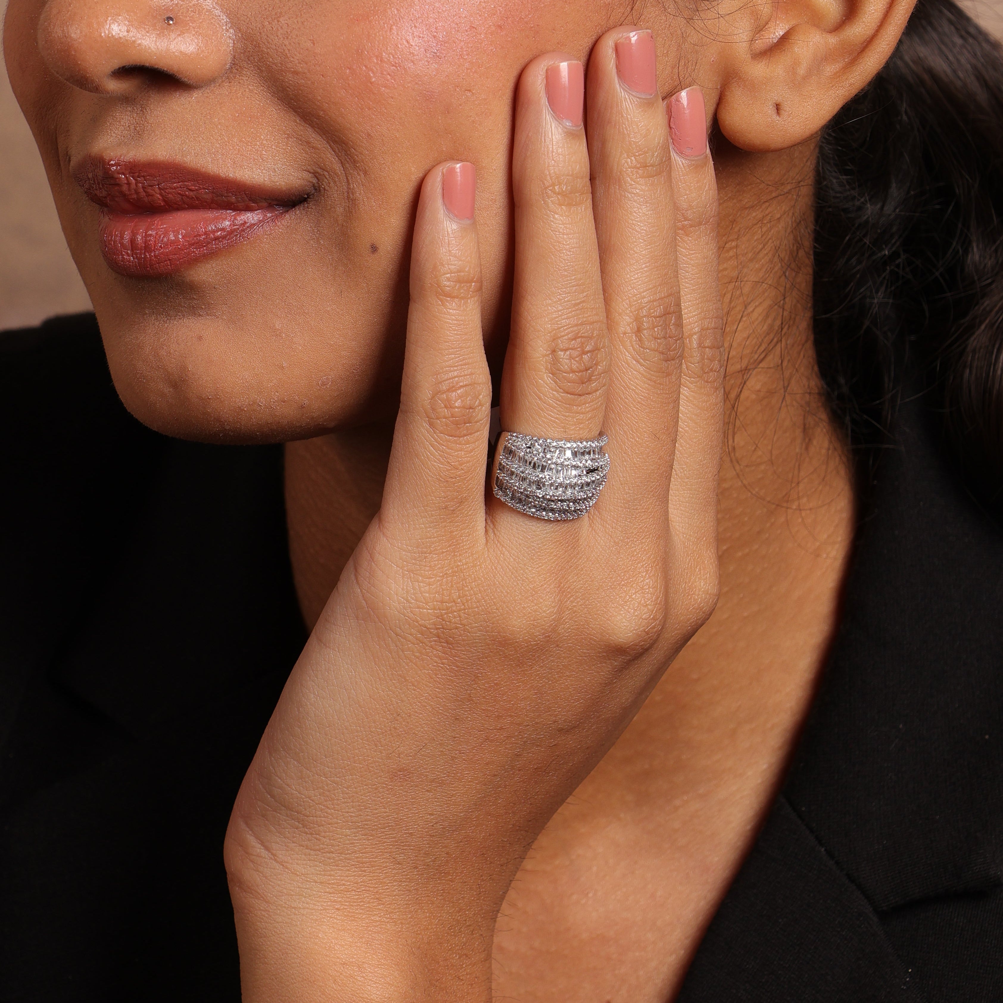 Pavé Dome Cocktail Ring