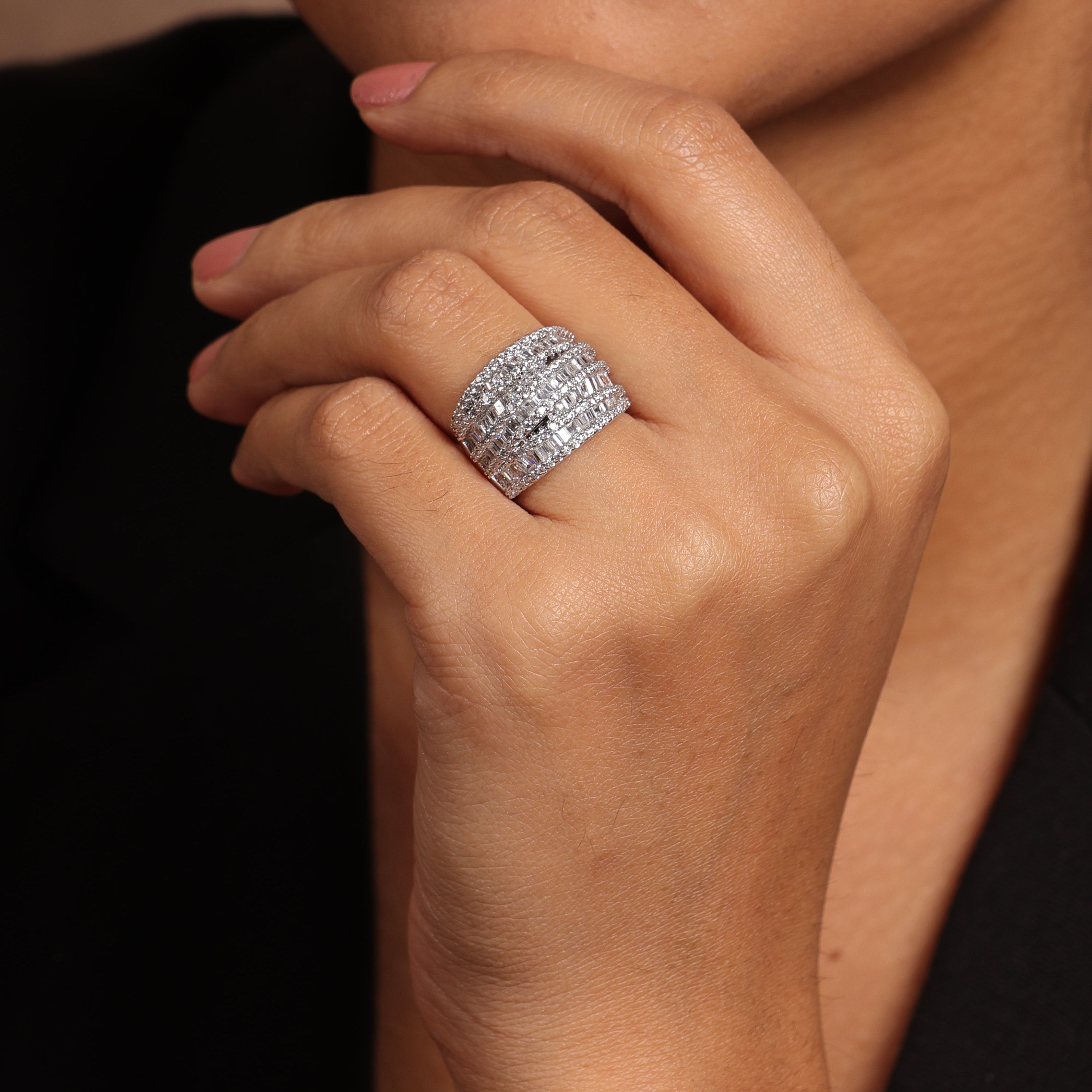 Pavé Dome Cocktail Ring